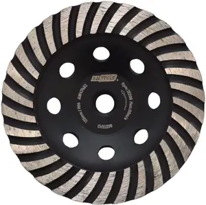 Алмазная шлифовальная чашка AWTools AWTOOLS Turbo M14 125 мм для бетона