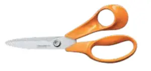 Kitchen scissors No name 1075051, 180 mm, stainless steel blades, orange handles
