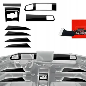 Interjera plēve GrizzGlass PianoSkin Glossy priekš Volkswagen Tiguan 3 (2024–2025) — 8‑in‑1