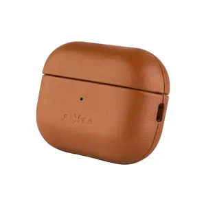 Leather case for wireless earbud pods FIXED PodsLeather brown — leather and microfibre protection