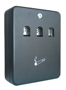 Ashtray Q-Connect KF04271 — metal desktop ashtray, compact round design