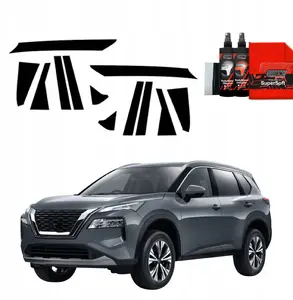 GrizzGlass BodyShield melna plēve uz statņiem Nissan X-Trail Facelift (2024–2025) — aizsargkomplekts 12 in 1