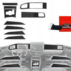 Interior protective film GrizzGlass PianoSkin Glossy for Volkswagen Tiguan 3 (2024–2025) — set for 8 parts