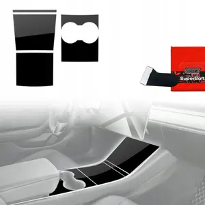 Interior protective film GrizzGlass PianoSkin Glossy for Tesla Model 3 (2017–2020) 4-in-1