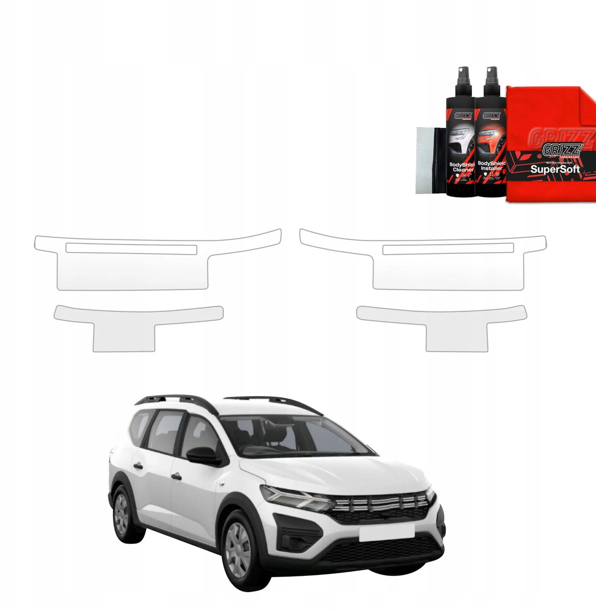 Aizsargplēve uz sliekšņiem GrizzGlass BodyShield Dacia