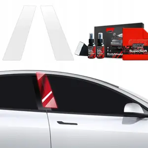 Protective film GrizzGlass BodyShield for Tesla Model 3 (2021–2025) — set for pillar protection, 2-in-1