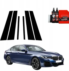 Aizsargcaurulešu plēve GrizzGlass BodyShield BMW 5 G30 Sedan 2023–2025 — melna, komplekts 6‑1