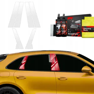 Protective pillar film GrizzGlass BodyShield for Porsche Macan GTS 2021–2024, set 8 pieces
