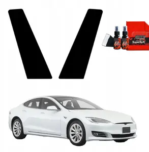 GrizzGlass BodyShield black pillar film for Tesla Model S (2023–2025) 2-in-1