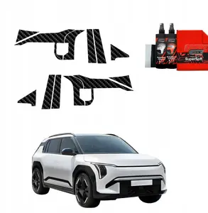 Protective carbon-look pillar film GrizzGlass BodyShield for Kia EV3 GT Line (2025) set 12-in-1