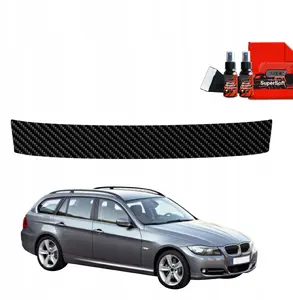 Trunk sill protector GrizzGlass BodyShield for BMW 3 Series E91 Touring LCI (2008–2012) — carbon film