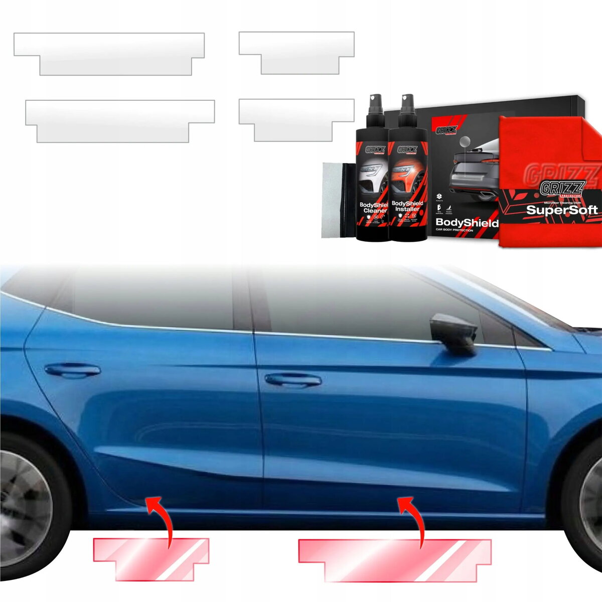 Aizsargplēve uz sliekšņiem GrizzGlass BodyShield Seat