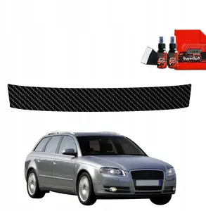 Bagāžnieka sliekšņa aizsargplēve GrizzGlass BodyShield priekš Audi A4 B7 Avant (2004–2008) — oglekļa izskats