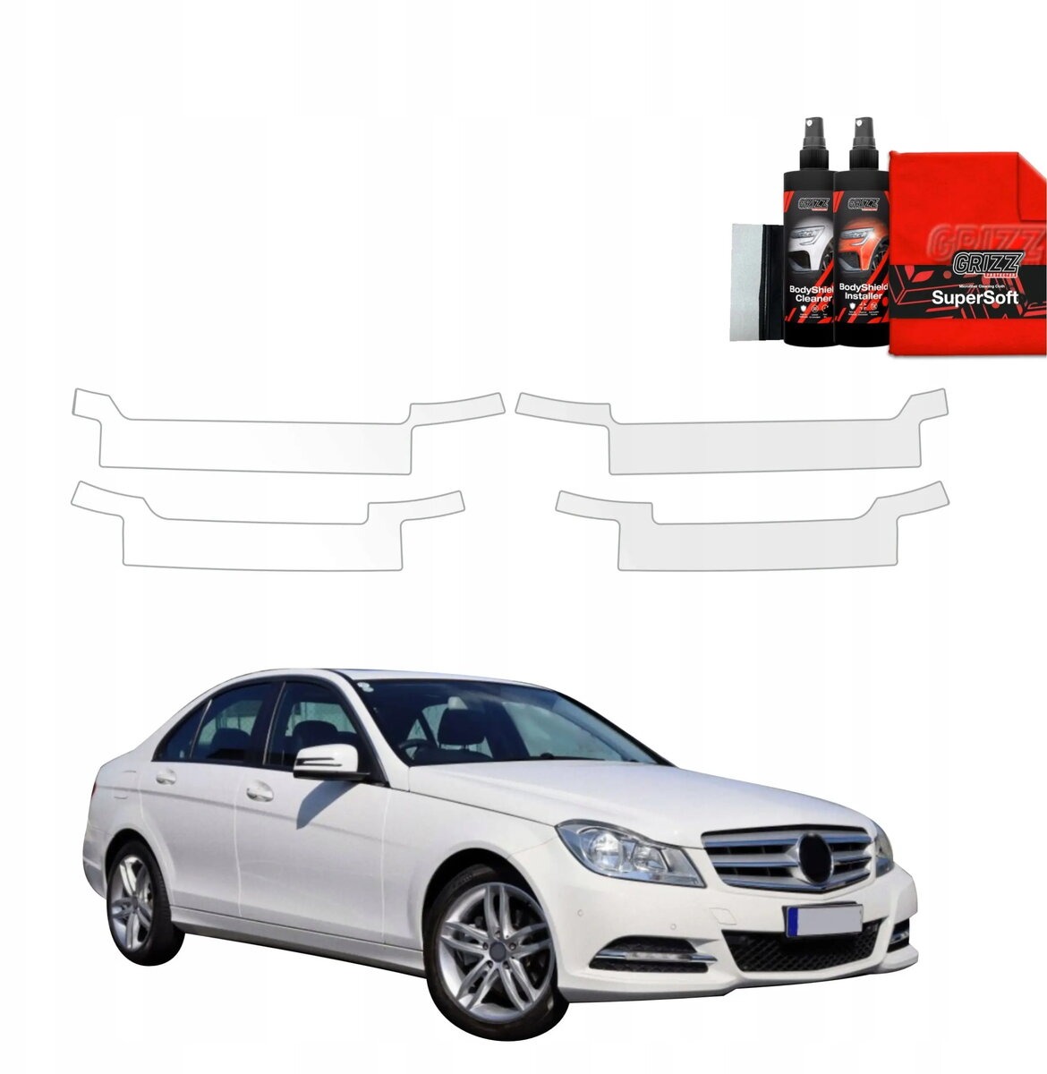 Aizsargplēve uz sliekšņiem GrizzGlass BodyShield Mercedes-Benz