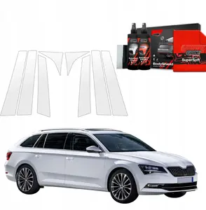 Защитная плёнка GrizzGlass BodyShield для Škoda Superb III Combi (2016–2019) — набор для стоек B, 8 шт.