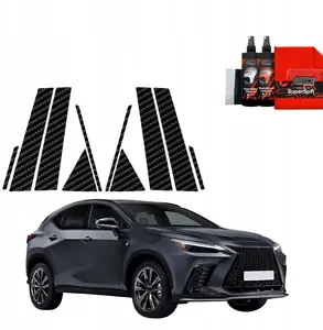 Oglekļa imitācijas plēve statņiem GrizzGlass BodyShield Lexus NX 350h (2021–2023) — komplekts 10‑1
