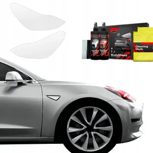 Headlight protective film GrizzGlass BodyShield for Tesla Model 3 (2017–2020) 2-in-1 set