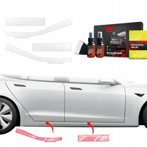 Aizsargvappi uz sliekšņiem GrizzGlass BodyShield priekš Tesla Model S (2023–2025), komplekts 4 gab.