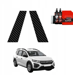 Protective carbon-look pillar film GrizzGlass BodyShield for Dacia Jogger (2022–2025) 2-in-1