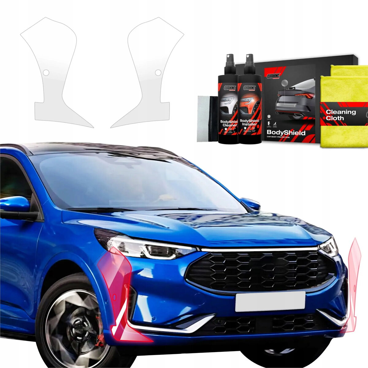 Aizsargplēve bamperim GrizzGlass BodyShield priekš Ford