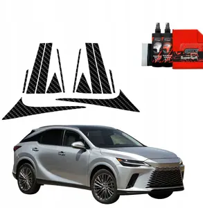 GrizzGlass karbonu imitācijas plēve stabiņiem BodyShield Lexus RX 350h (2022–2025) komplekts [12 gab.]