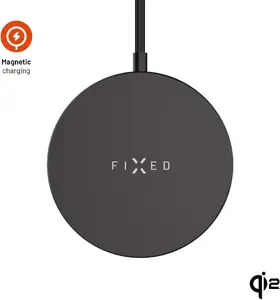 Беспроводная зарядка FIXED MagPad Slim с поддержкой Qi2 и MagSafe 15W чёрная