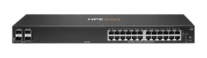 Managed L3 Switch HPE Aruba CX 6000 — 24x Gigabit (10/100/1000) RJ-45, 4x SFP 1G, USB console, 56 Gbps, 1U