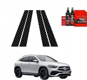 Carbon-look pillar film GrizzGlass BodyShield for Mercedes GLA 200 (2020–2026) set 4-in-1