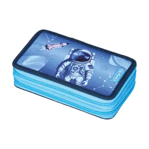 Skolas mugursoma HERLITZ Herlitz Cosmic Explorer no poliestera, komplekts 23 gab., 193×115×50 mm, zils