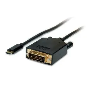 Video cable adapter VALUE 11.99.5831 — 1 m, USB-C to DVI, black