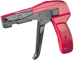 Cable tie gun VALUE 19.06.1000, red — tensioning and cutting tool for cable ties