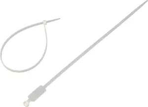 Kabelsaites VALUE 4,8 mm ar apraksta laukumu, kāpņu tips, neilons, 300 mm, iepakojumā 100 gab.