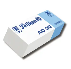 Ластик Pelikan 606079 пластиковый белый — коробка 30 шт.