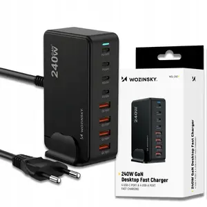 Wozinsky charging station 240W GaN QC3 - black