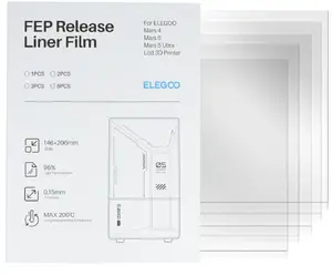 FEP plēve 3D printeriem Phrozen priekš Elegoo Mars 4/5/5 Ultra — 206×146 mm, 5 gab.