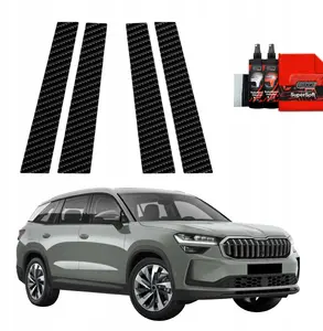 GrizzGlass BodyShield carbon-style pillar film for Skoda Kodiaq 2 (2024–2025) 4-in-1