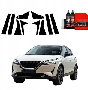 Melna plēve uz statņiem GrizzGlass BodyShield priekš Nissan Qashqai 3 (2021–2024), komplekts 10‑vienā