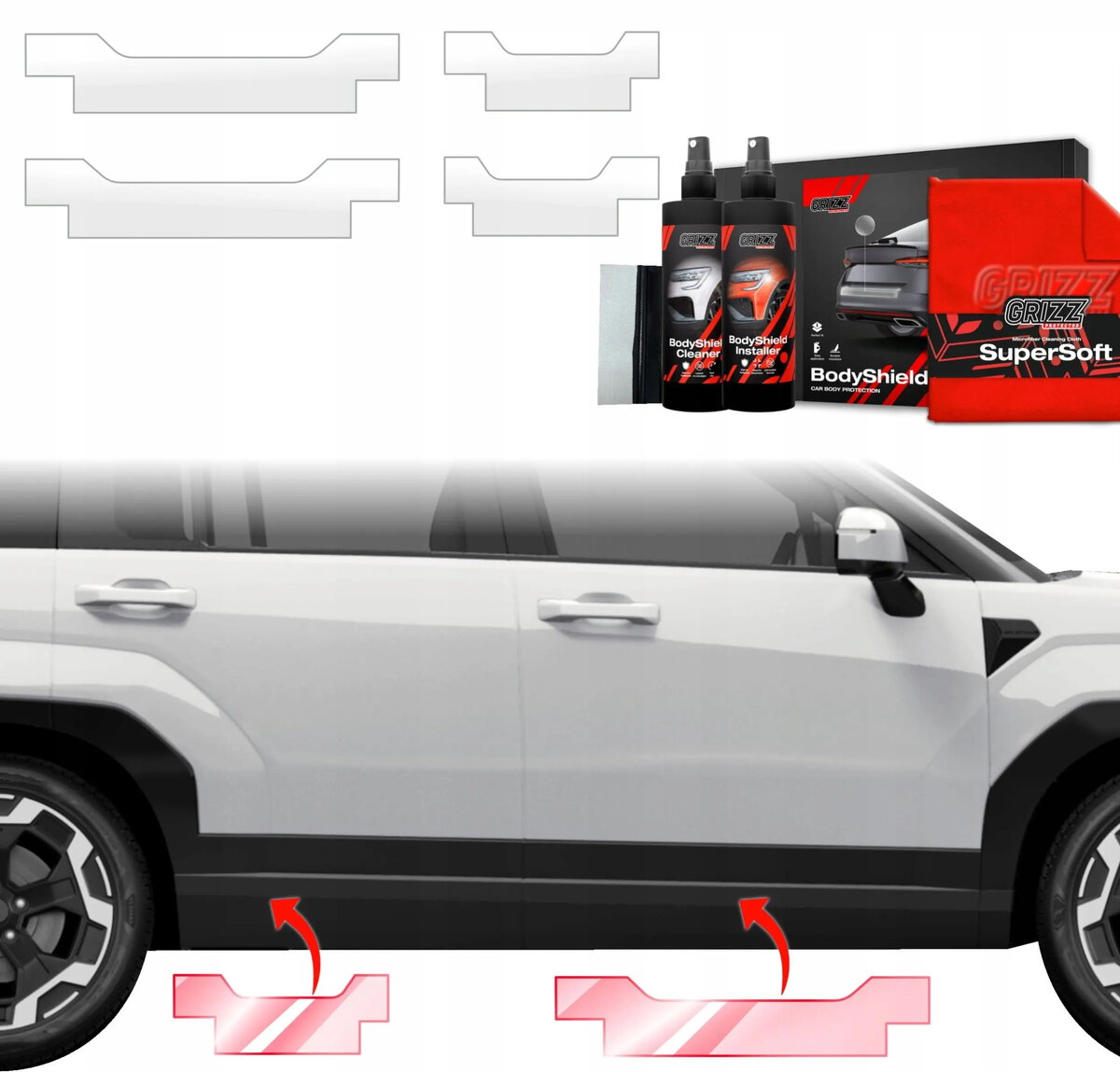 Aizsargplēve uz sliekšņiem GrizzGlass BodyShield Hyundai