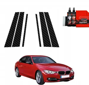 Aizsargplēve ar oglekļa rakstu GrizzGlass BodyShield uz statņiem BMW 3 F30 Sedan Pre-LCI (2011–2015) 6‑1