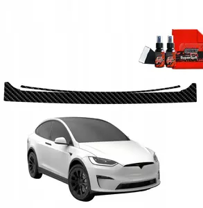 Bagāžas nodalījuma sliekšņa aizsargplēve GrizzGlass BodyShield Tesla Model X (2021–2025) — oglekļa tekstūra