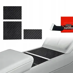 Пленка для интерьера GrizzGlass PianoSkin Glossy для Tesla Model 3 Highland (2024–2025) — набор 3 в 1