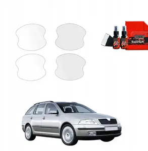 Protective film GrizzGlass BodyShield for door handle area, Skoda Octavia II Combi 2004–2008, set 4 pieces