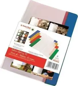 Notebook Cover A5 PVC set by panta plast — 8 pieces mixed colors with universal stickers
