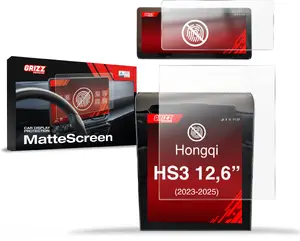 Aizsargplēve GrizzGlass CarDisplay Protection priekš Hongqi HS3 12,6" (2023–2025) matēta [2‑1]