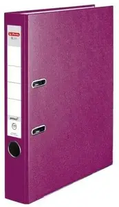 Ring binder HERLITZ lever A4 50 mm berry — 2-ring, durable spine