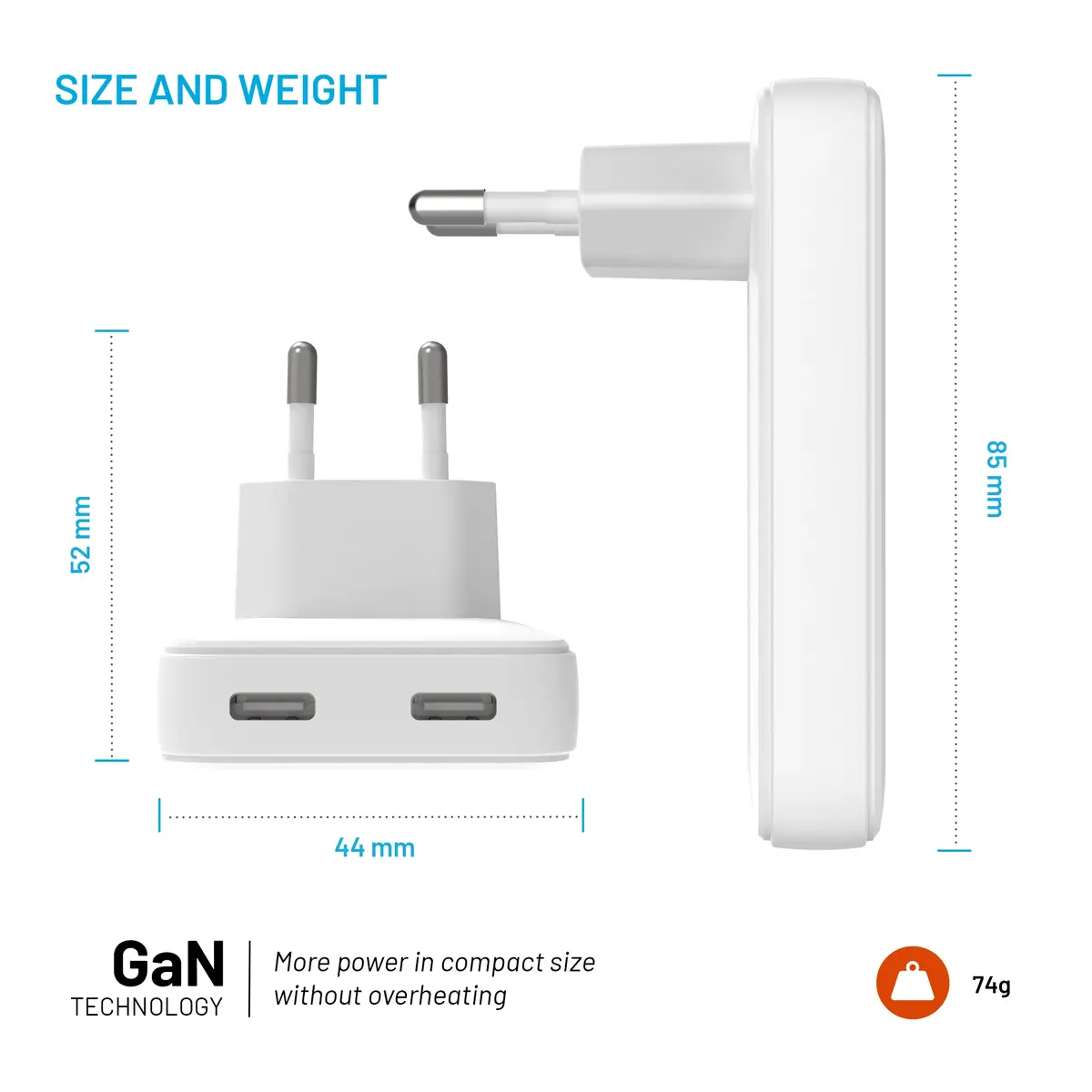 FIXED Slim 2xUSB-C GaN PD 45W lādētājs Photo 6