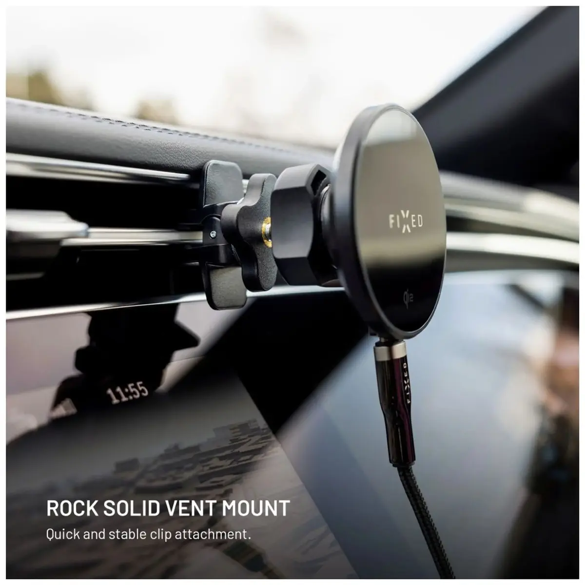 Car phone holder FIXED MagRound 2 Qi2 Photo 5