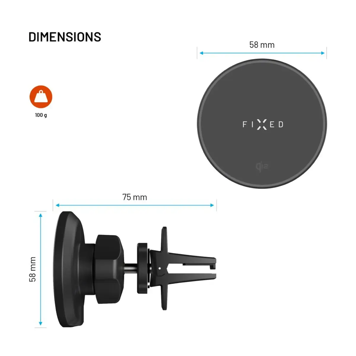 Car phone holder FIXED MagRound 2 Qi2 Photo 11