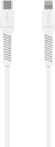Кабель для зарядки и передачи данных FIXED FIXDLS2-CL12-WH — USB-C на Lightning, 1,2 м, USB 2.0, 60 Вт, жидкий силикон, белый