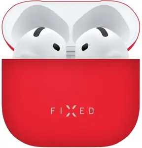 Protective silicone case FIXED for Apple AirPods 4 — ultrathin red